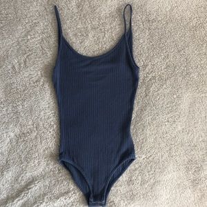 Cobalt blue basic bodysuit